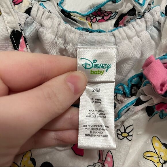 Disney Minnie Mouse Kids Dress White with Pink and Blue Accents size 24 months - Picture 4 of 5